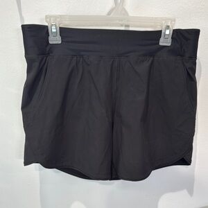 Lands' End Active Shorts Athletic Running Gym Black Shorts‎ Size 10